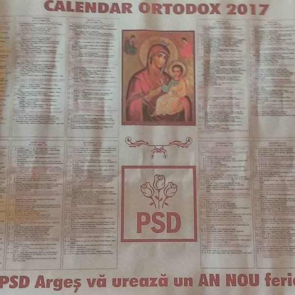 PSD şi-a pus sigla în Calendarul Ortodox