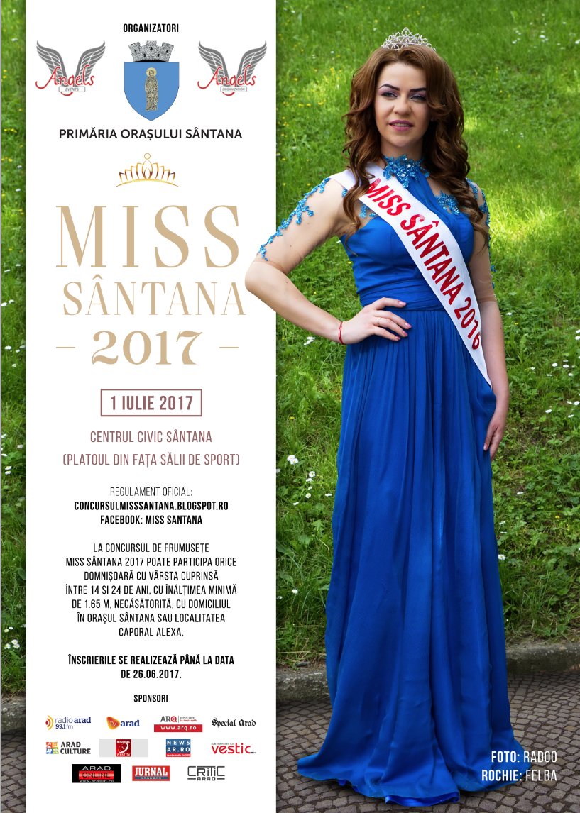 Înscrieri pentru concursul local de frumusețe Miss Sântana 2017