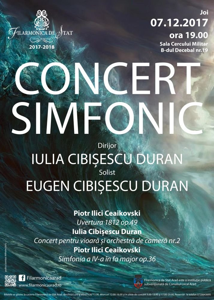Concert simfonic cu Dirijor Iulia Cibișescu Duran și Solist Eugen Cibișescu Duran