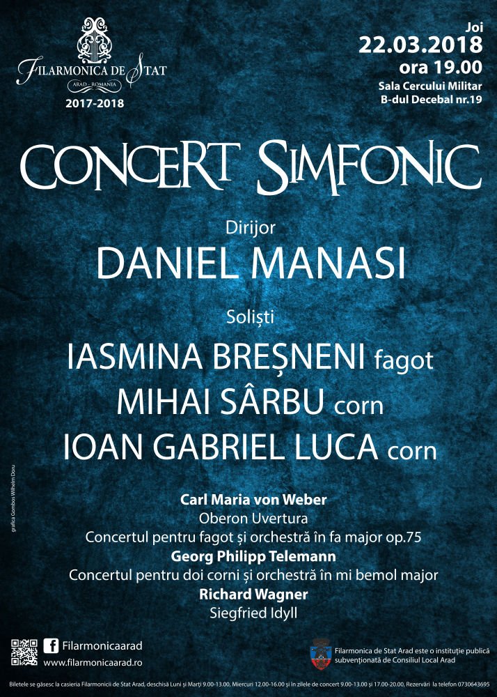 Concert simfonic cu dirijor Daniel Manasi