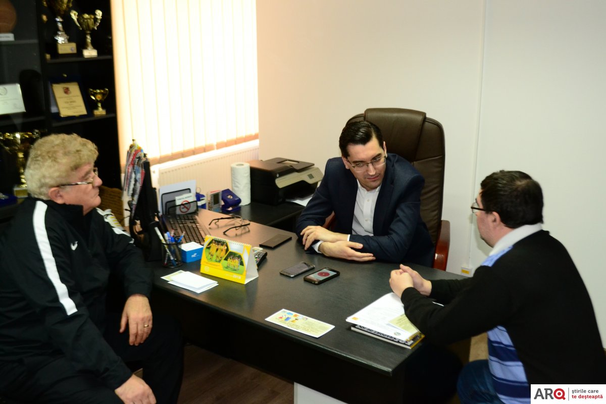 Întâlnire la Arad cu Răzvan Burleanu, președinte al Federației Române de Fotbal