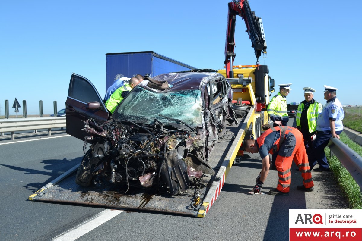 Accident mortal cu BMW pe Autostrada Arad - Timișoara