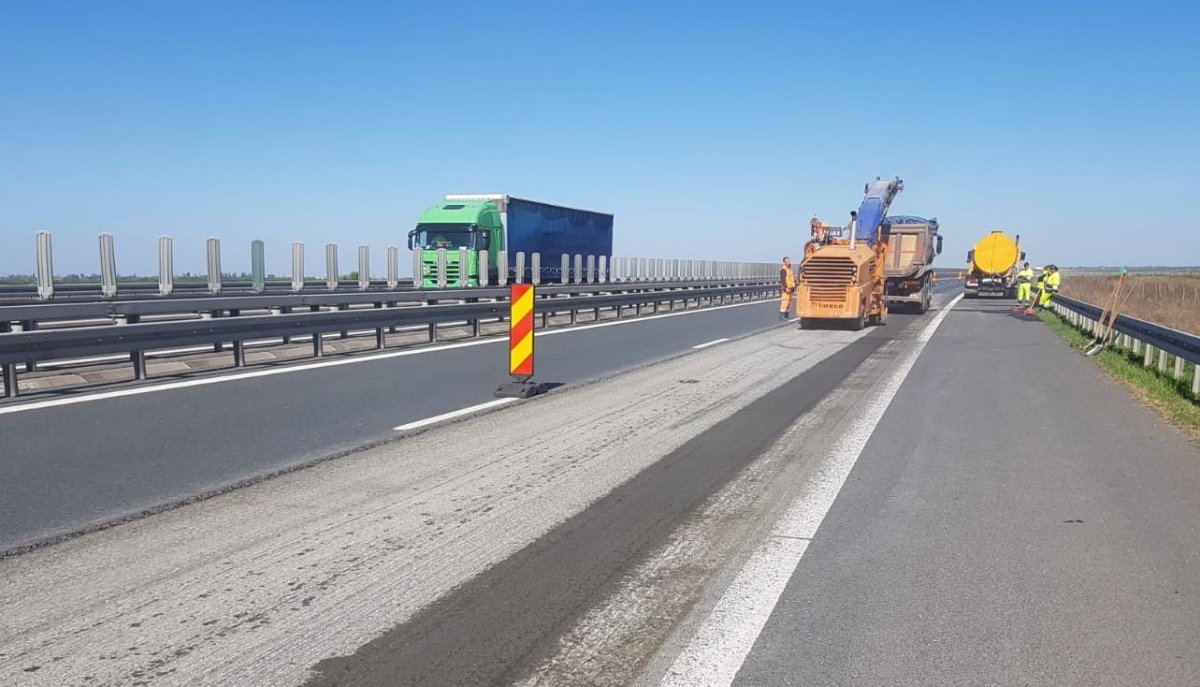 DRDP Timişoara desfăşoară lucrări pe autostrada A1 în această perioadă