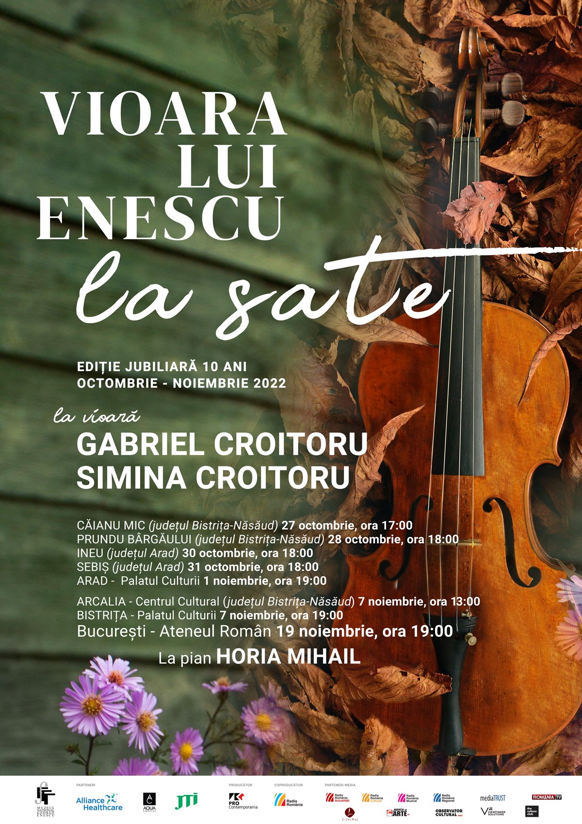De la sate, la Ateneul Român, Gabriel Croitoru începe turneul Vioara lui Enescu la sate 2022, ediție aniversară - 10 ani  