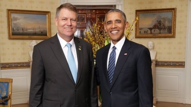 Klaus Iohannis s-a întâlnit cu Barack Obama la Casa Albă FOTO