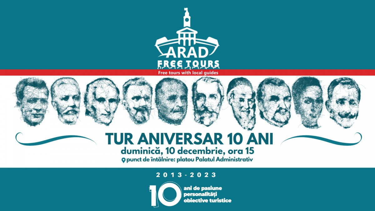 Arad Free Tours marchează zece ani de activitate printr-un tur aniversar