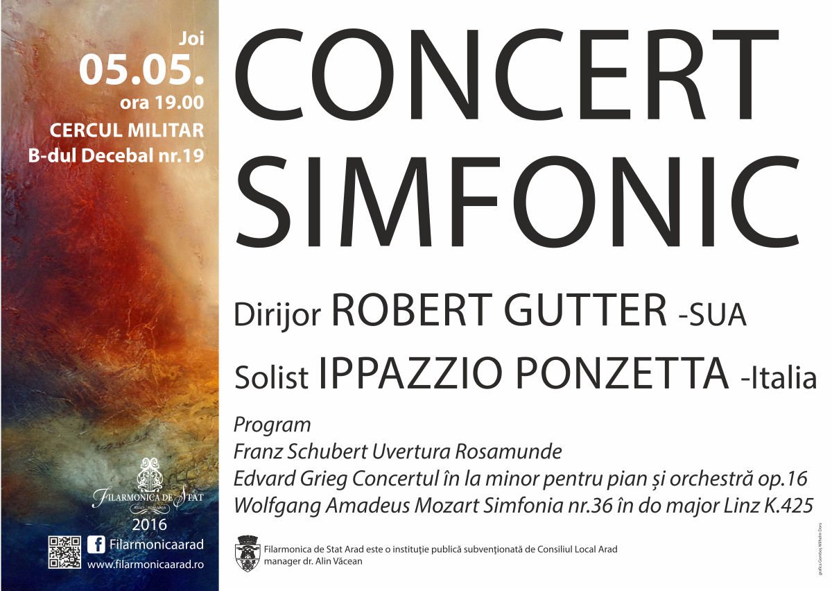 Lucrări de Schubert, Grieg și Mozart, sub bagheta maestrului american Robert Gutter