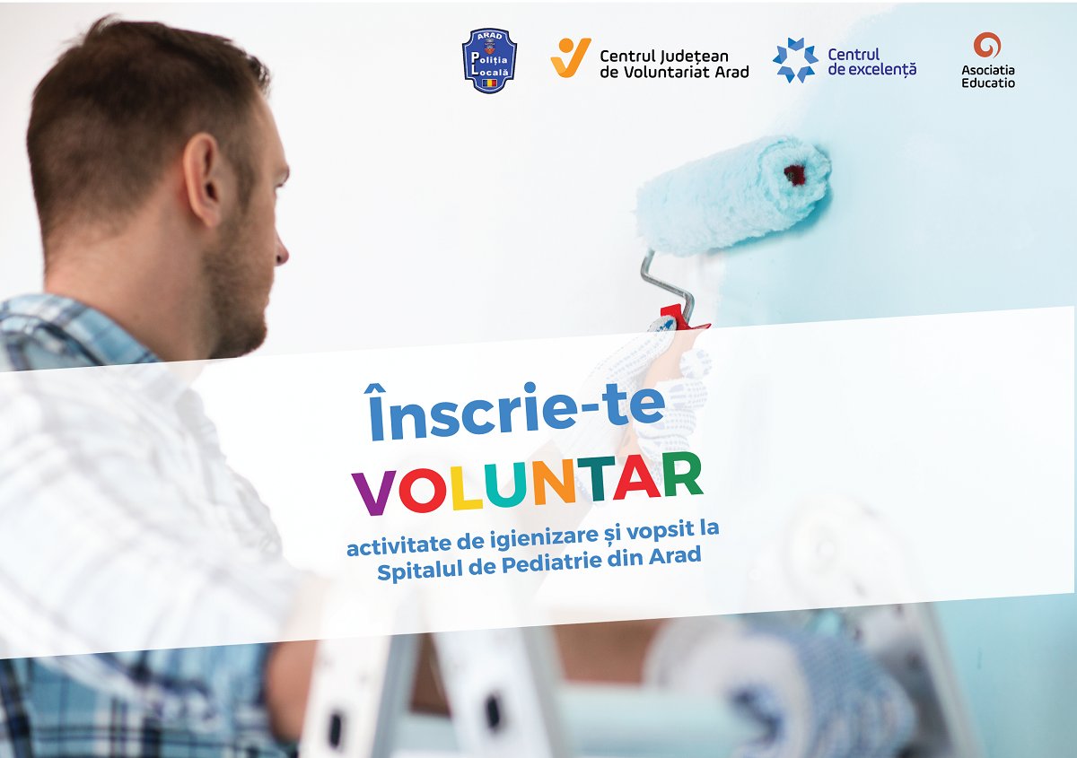 Înscrie-te voluntar! Vopsim la secția de pediatrie 1 din Arad – 18-21 mai 2016