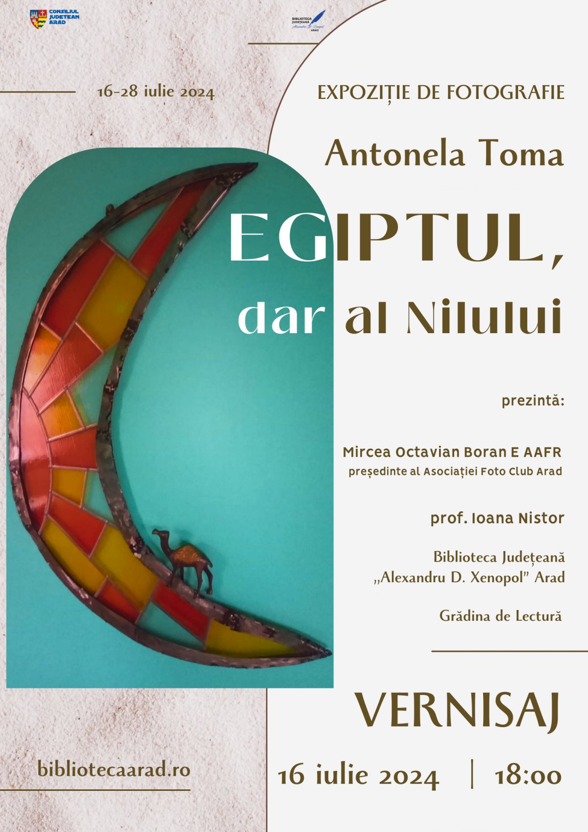 „Egiptul, dar al Nilului” – o călătorie vizuală, la Bibliotecă