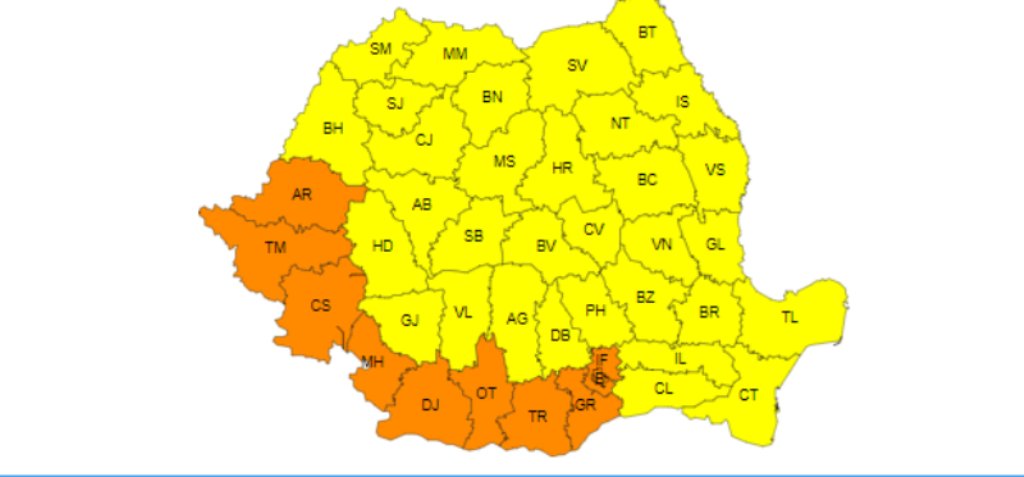 Cod portocaliu de caniculă în Arad; intrați AICI pentru a vedea ce temperaturi ne așteaptă