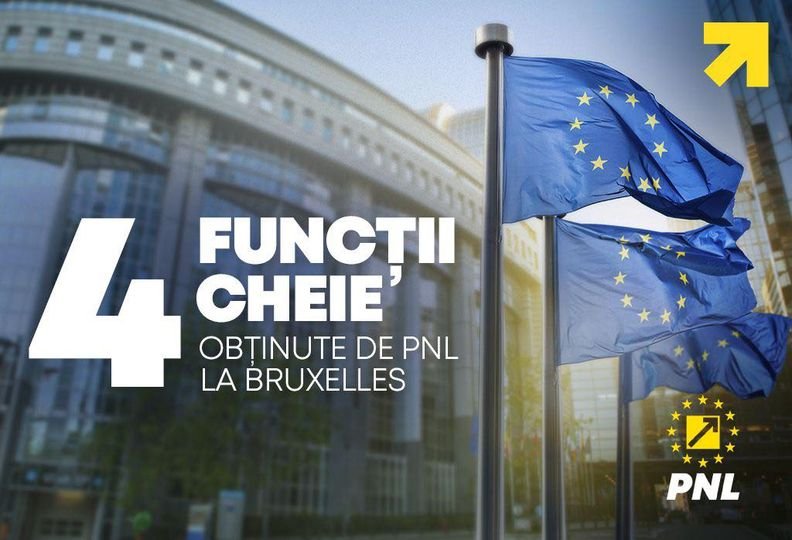 Patru funcții importante obținute de PNL în Parlamentul European