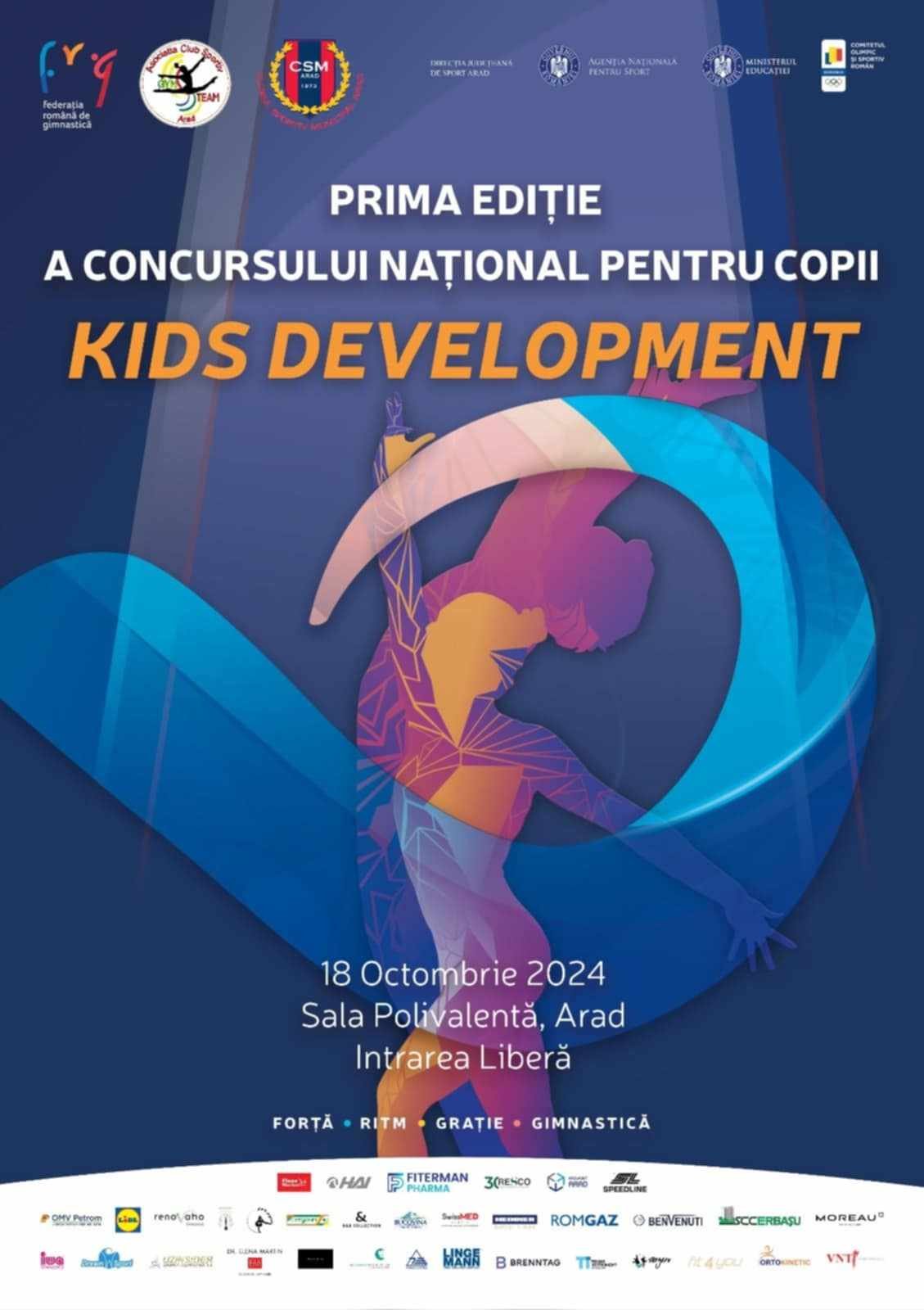 Campionatele Naționale de Gimnastică Aerobică și Kids Development la Polivalentă