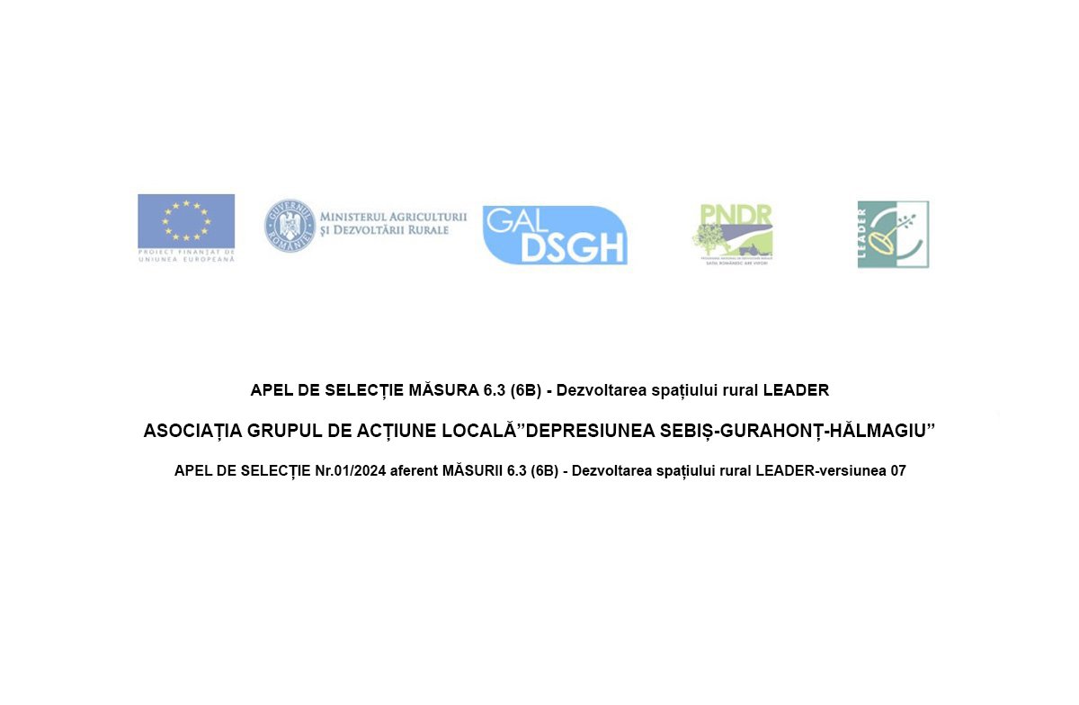 APEL DE SELECȚIE MĂSURA 6.3 (6B)