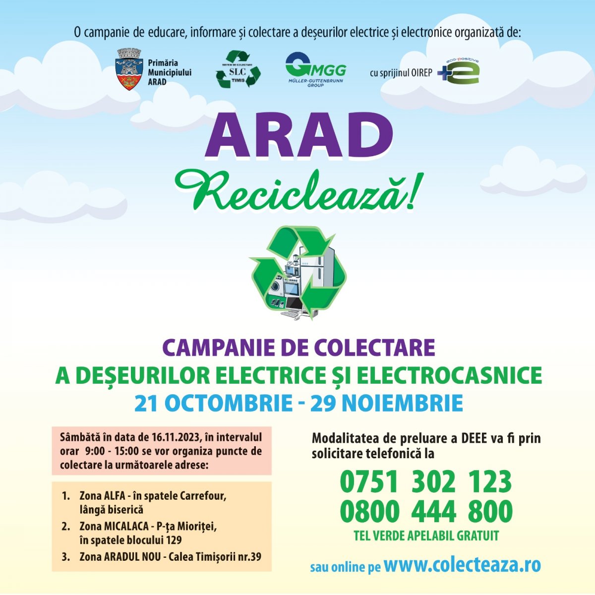 Zilele Reciclării în municipiu: unde vor fi amplasate puncte provizorii de colectare a deșeurilor de echipamente electrice și electronice