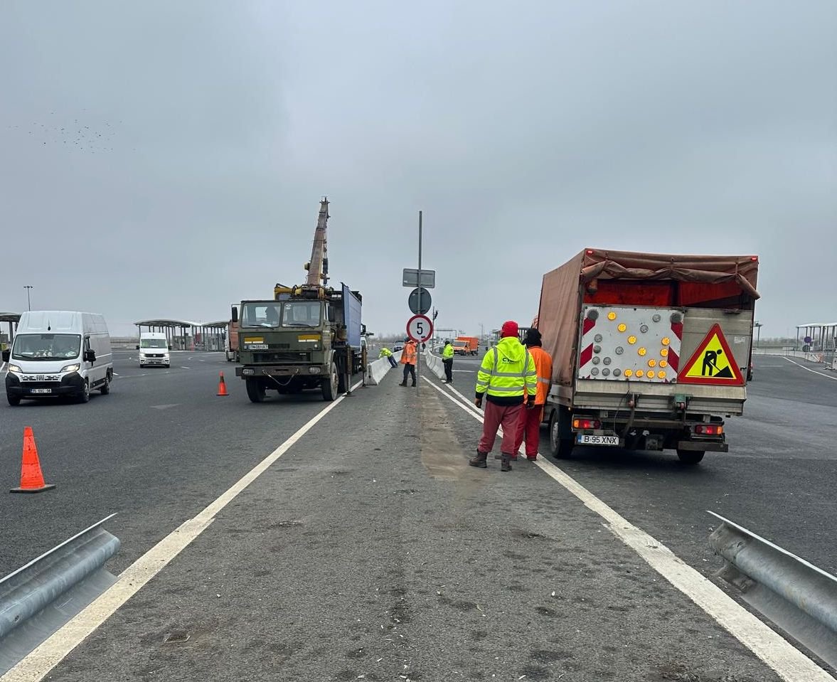 Lucrări în fostul Punct de Trecere a Frontierei Nădlac 2, pentru fluidizarea traficului la ieșirea din țară (FOTO)